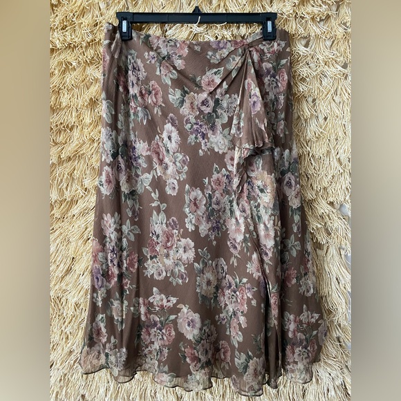 Ralph Lauren Women’s Floral Chiffon Skirt - Picture 1 of 3